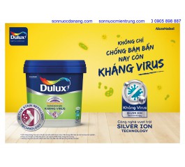 Sơn Dulux EasyClean chống bám bẩn kháng vius, bề mặt mờ màu trắng E016M